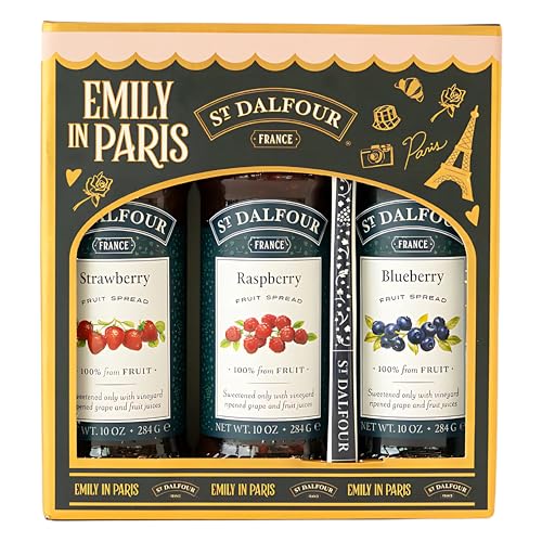 Coffret Confiture St. Dalfour Emily in Paris | Idée Cadeau Gourmand 3 Pots avec Cuillère