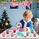 Schleim Adventskalender 2025 für Kinder,24-Tage-Countdown Slime Weihnachtskalender Kinder,12 Stück Weihnachten Überraschungen Geschenk Schleim Kit für 3 4 5 6 7 8 9 10 11 Jahre Jungen Mädchen(Rosa)