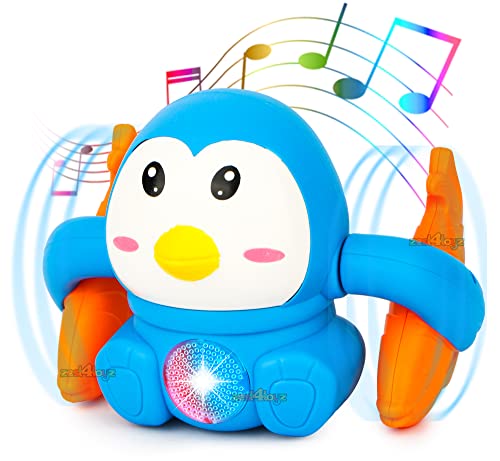 Image of Zest 4 Toyz Musical Toy for Kids Toys Dancing Toy for Kids with Light & Sound Toy Spinning Rolling Doll Tumble Toy with Voice Control Birthday Gifts for Boys and Girls 1 Years+ (Penguin Design)