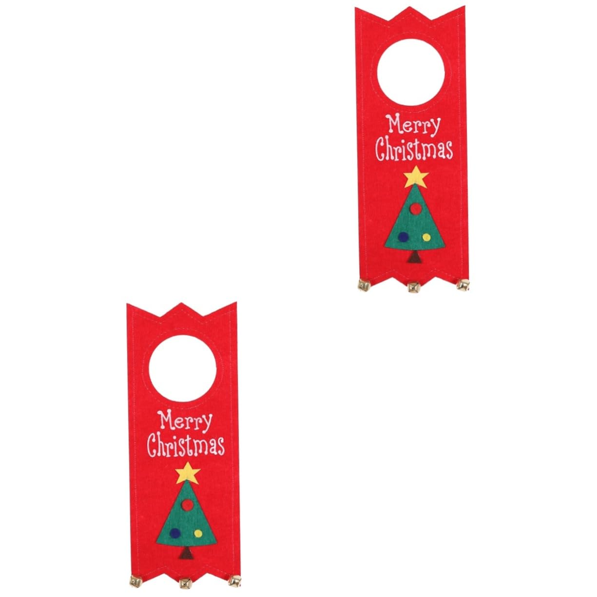 Ciieeo 2 Piezas De Colgador De Manija De Puerta Adornos De Papá Noel Decoraciones para El Hogar Decoración De Papá Noel Decoraciones De Pomo De Puerta De Navidad Adornos De Pomo De