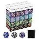 53 Stück Würfel Zähler, Counter Dice mit Speichertasche Acryl Zählerwürfel Set Fähigkeiten Schlüsselwörter Zählwürfel Kompatibel MTG TCG Würfel Magic für Zubehör Aufbewahrungsbeutel