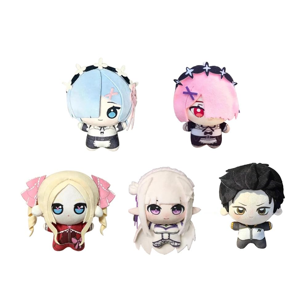 Re:0 Anime Plush Figures Rem/Ram/Emilia/Natsuki Plush Stuffed Doll 10cm