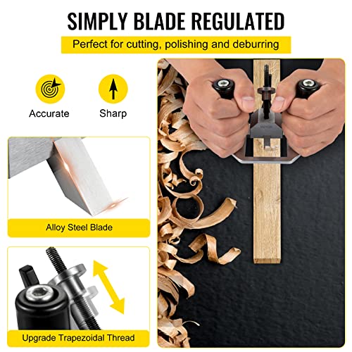 VEVOR Rabot à défoncer, outil de travail du bois, rabot manuel à lame ...