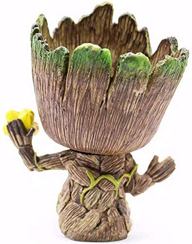 SLOCME Pot de fleurs Groot – Les Gardiens de la Galaxie pour pot à stylo, décoration de bureau, pot de fleurs avec trou de drainage – Image 6