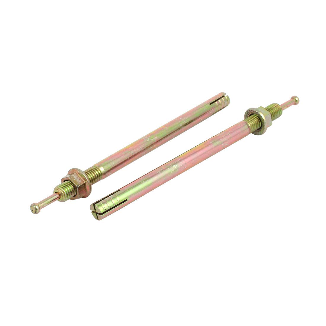 Aexit M10x150mm Zinc Fastener Plated Hammer Drive Anchor Expansion Bolt Fastener 4pcs Model:87as226qo743