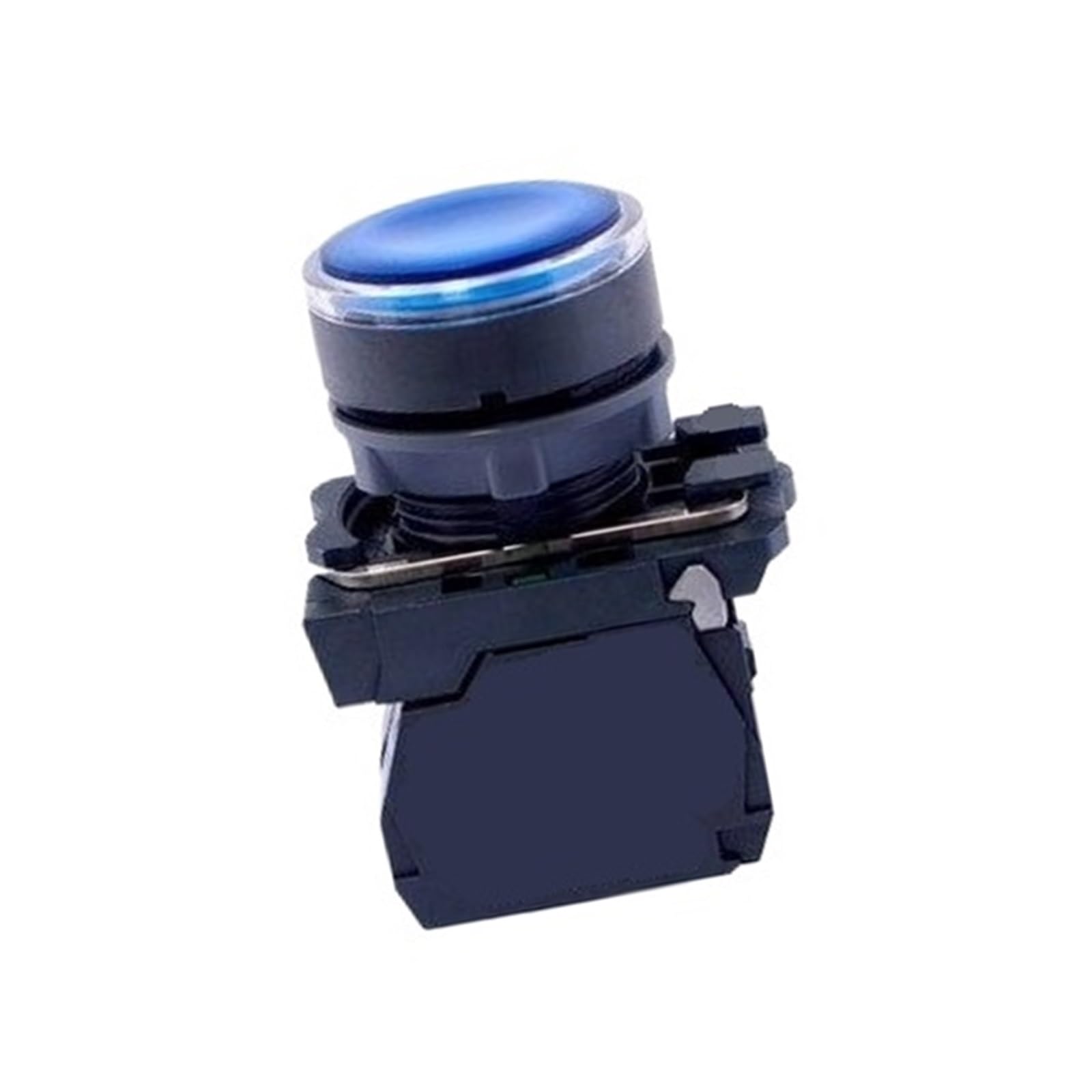 KKPOPP Push button switch XB5AW36B5C Blue 24V 1NO+1NC Ø22 panel mount for industrial equipment and automation systems control