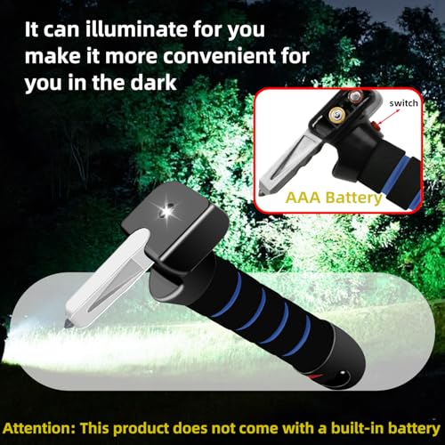 Image of Blue,1Pcs Car Door Handle for Elderly Car Door Assist Handle,Auto Cane Portable Vehicle Support Handle with LED Light,Seatbelt Cutter,Window Breaker,Car Door Latch Handle for Seniors