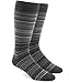 Multistripe Grays Men's Cotton Blend Dress Socks