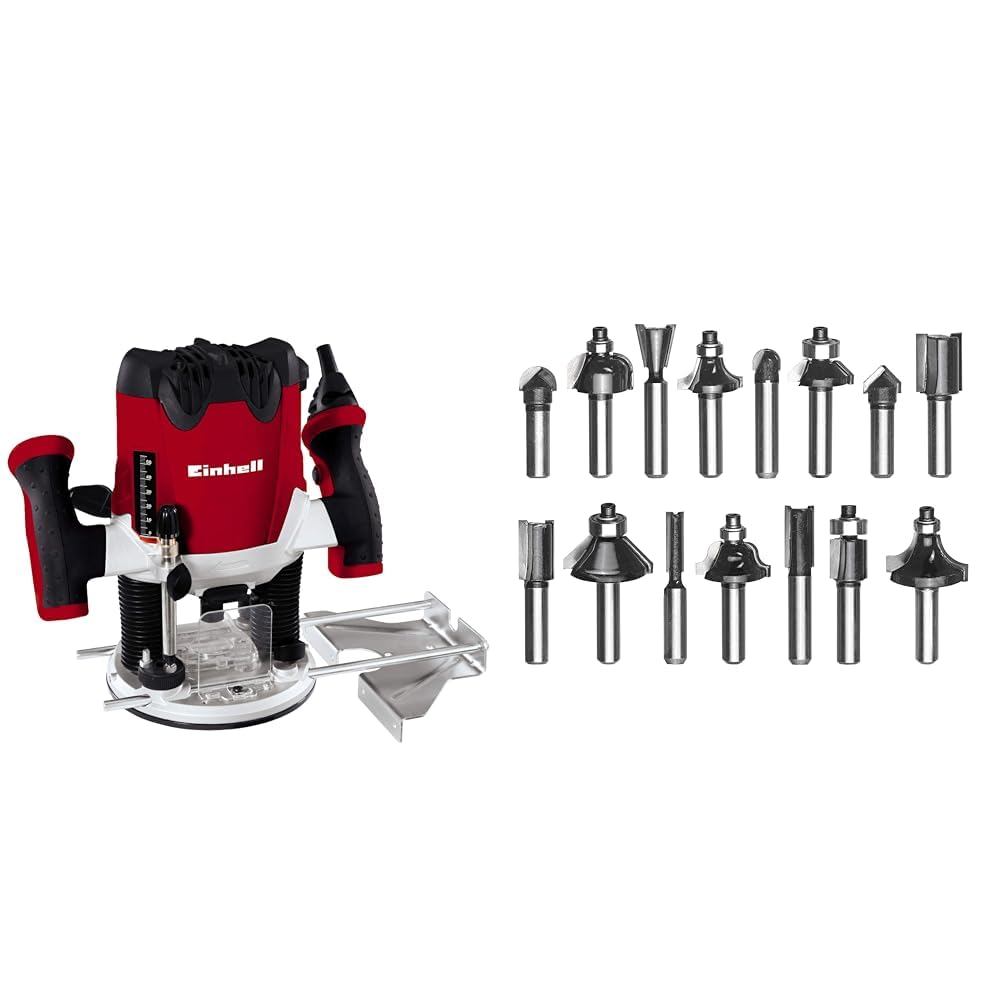 Einhell TE-RO 1255, défonceuse électrique, 1200 W, kit 15 fraises