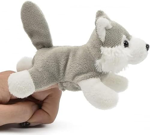 Unipak 1155WO - Marioneta de felpa de lobo con dedos, 5 pulgadas de largo