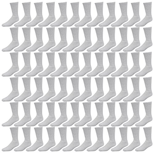 Image of Winterlace 72 Pairs Crew Socks 80% Cotton Men Women Unisex Casual Moisture Wicking Bulk Sports Athletic