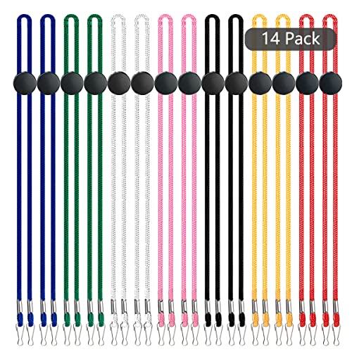Tense LYDMSK-14P 14 Pack Adjustable Length Face Mask Lanyard With Clips, Safety Mask Holder cover