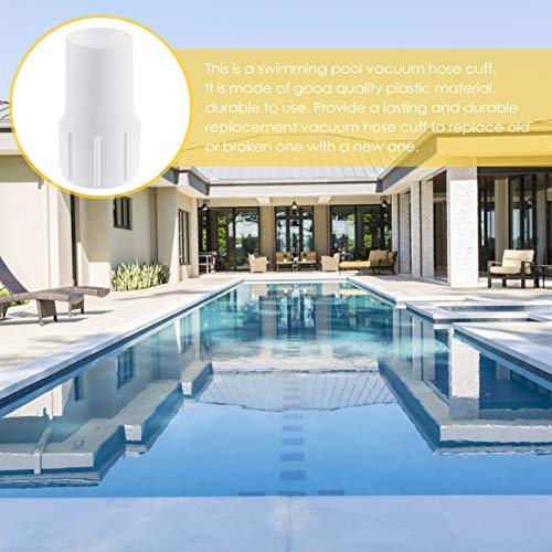 DOITOOL 2 PCS Piscina Skimmer Inlet Mangueira Manguito Branco Manguito Final Piscina Cabeça de Vácuo