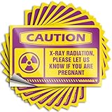 Toolbox Stickers and Decals Caution X-Ray Radiation, Please Let Us Know If You are Pregnant Stickers 10Pcs Inappropriate Stickers Funny Street Signs(6X9CM)