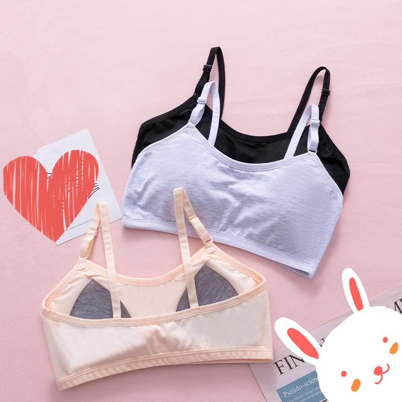 Girls' Training Bras Crop Cami Bra Adjustable Straps Fixed Pads2