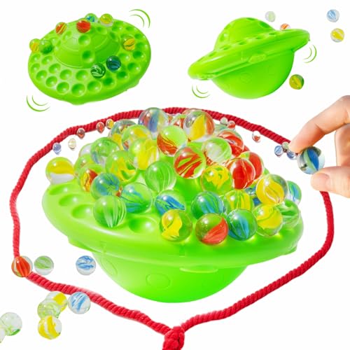 CUUCTGDA Marble Balance Game for Kids & Adults,60 Colorful Marbles with Storage,Fun Family Party Game for 1-4 Players,Improves Hand-Eye...
