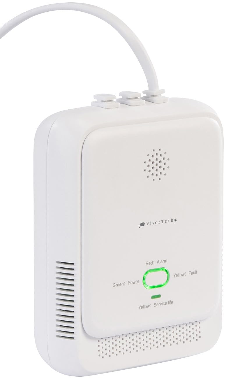 VisorTech Gasmelder Camping: 2er-Set Smarter Multi-Gasmelder für haushaltsübliche Gase, WLAN, App (Gaswarnmelder WLAN, Gasleckdetektor, Grill)