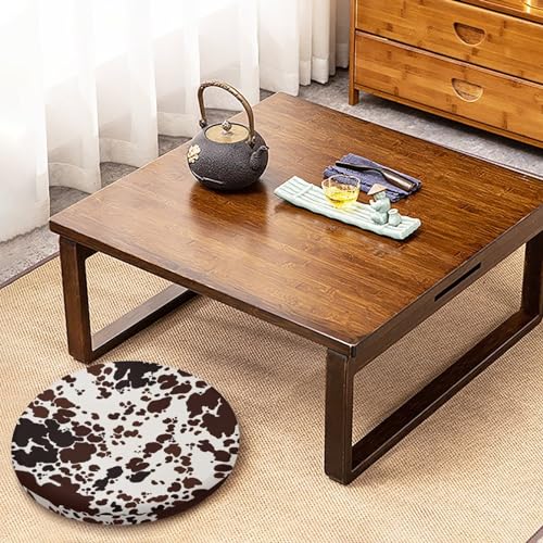 Jojoart Round Seat Cushion Cow Skin Print Animal Soft Memory Foam Chair Pads Non Slip Removable Washable Zipper Chair Cushions For Office Kitchen Dining Room Tatami 15.35In thumb #7