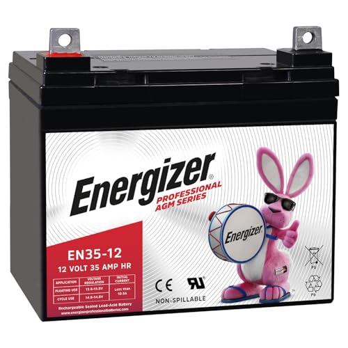 Energizer EN35-12, 12 Volt 35 Amp Hr, Long Lasting Sealed Lead Acid AGM Rechargeable Battery Ideal For Use In Wheelchairs, Electric Scooters, Backup Power, and more