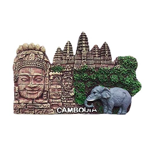3D Angkor Wat Kambodja souvenir kylskåpsmagnet, hem och kök dekoration Kambodja kylskåpsmagnet