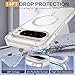 BENTOBEN Magnetic for Google Pixel 10 Pro Case, Clear Crystal Glitter Bling Phone Case Pixel 10 Pro [Compatible with MagSafe], Shockproof Sparkly Cute Women Girl Cover for Pixel10 Pro, Glitter Clear