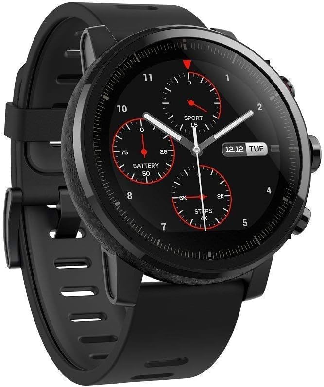 Stratos Multisport Smartwatch with VO2max, All-Day Heart Rate and Activity Tracking, GPS, 5 ATM Water Resistance, Phone-Free Music, (A1619, Black), One Size.