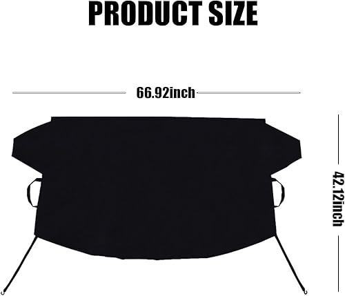 Miniatura 2 de Pack-1 cubierta de nieve para automóvil, cubierta para parabrisas, cubierta de hielo de 66.92 x 42.12 pulgadas, protector de escarcha para