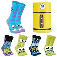 Disney Boys Socks Monsters Inc 5 Pack of Ankle Socks Size 12-7 Comfy Breathable Crew Socks for Kids Teenagers Boys Gifts