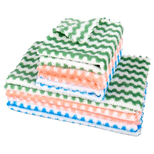 CTDMJ Chiffons De Nettoyage, 9 Pièces Chiffons en Microfibre, Chiffon Microfibre Nettoyage, Lingettes Microfibre Lavable pour La Maison, Le Salon, La Fenêtre De La Voiture, La Salle De Bain 25x25cm Cover