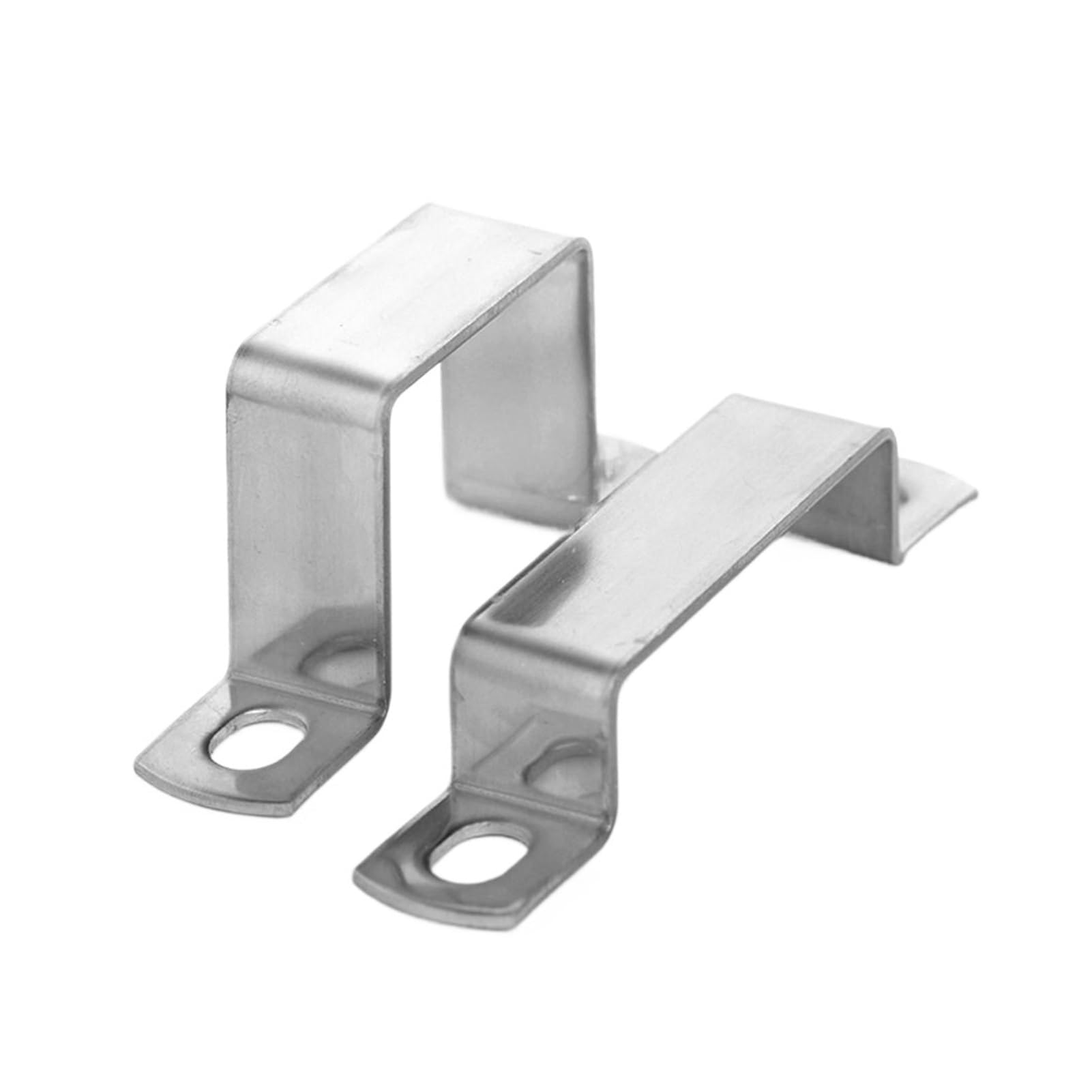 DWAMMEBRS Pipe Clamps 1pc Silver Square Saddle Clip Durable M-Shaped U-Shaped Stainless Steel Throat Hoop(25x25)