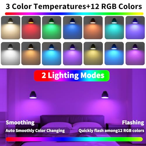 Image of Battery Operated Wall Sconce Set of 2, Black Rechargeable Sconces Wall Lighting with Remote, RGB 15 Colors Dimmable Wireless Wall Light, Indoor Sconce Lights for Bedroom Living Room Hallway