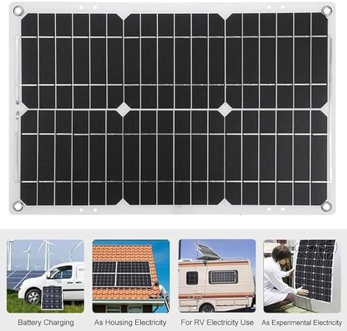 6000W Solar Power Kit - Complete Set with 18W Solar Panel & Dual Inverter - Ultimate Outdoor Charging Solution for Camping, RVs, and Emergency Use (Unique Color)
