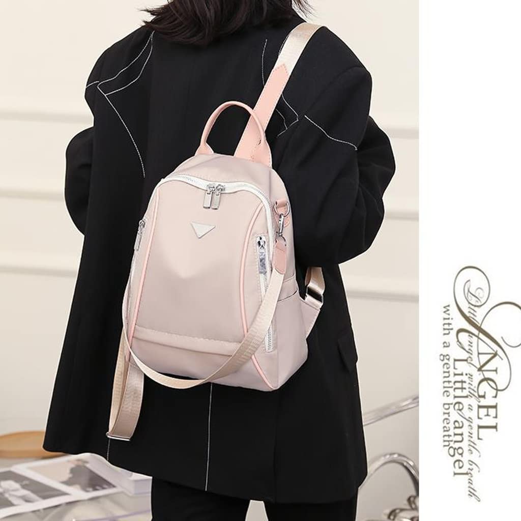 Mochila for Mujer, Mochila de Tela Oxford a la Moda Que combina con Todo, Mochila de Viaje de Doble Uso for Mujer, Mochila pequeña (Color : Pink)