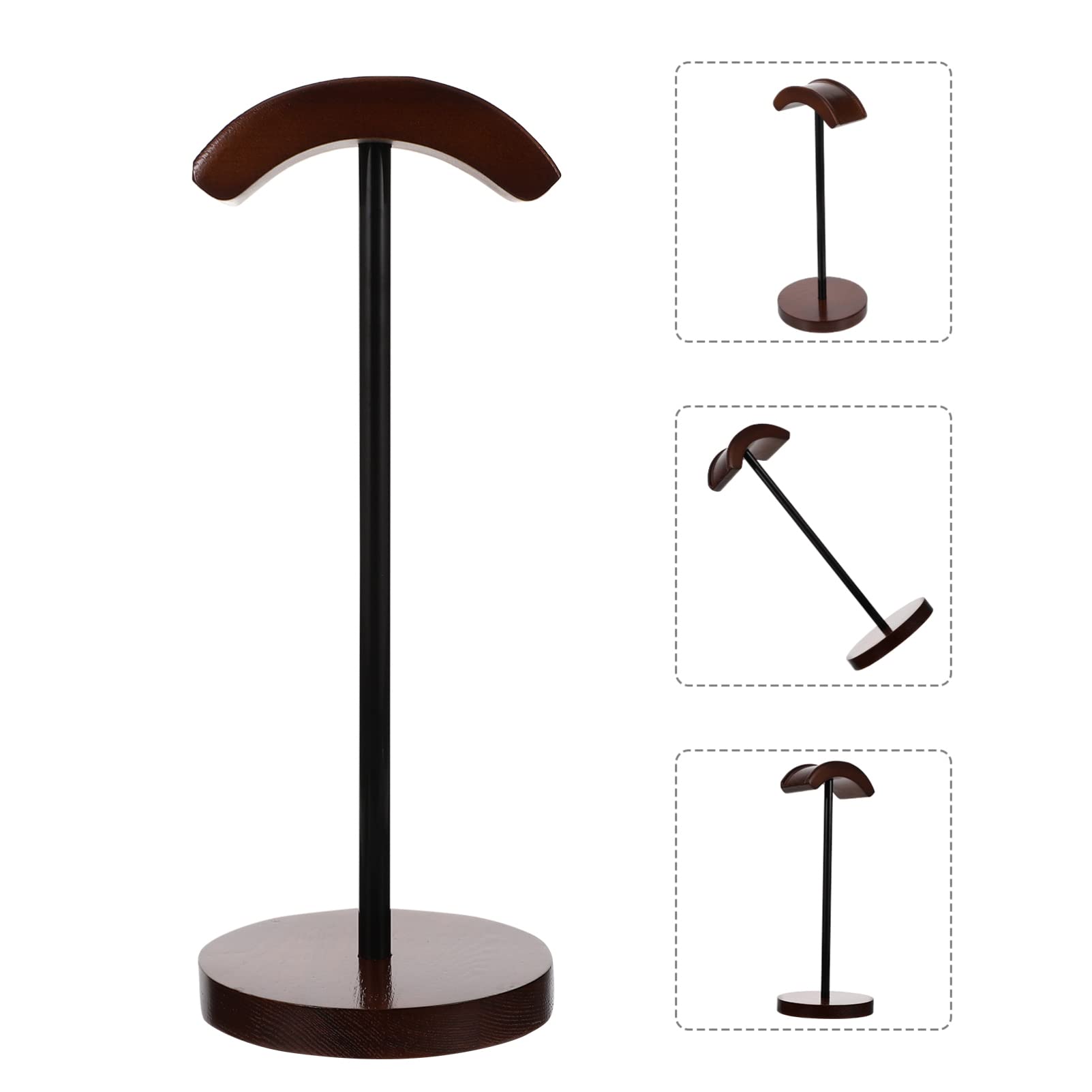 Angoily Soporte De Auriculares De Madera Inalámbricos Organizador De Escritorio para Auriculares y Accesorios Soporte Práctico y Elegante para Gaming y