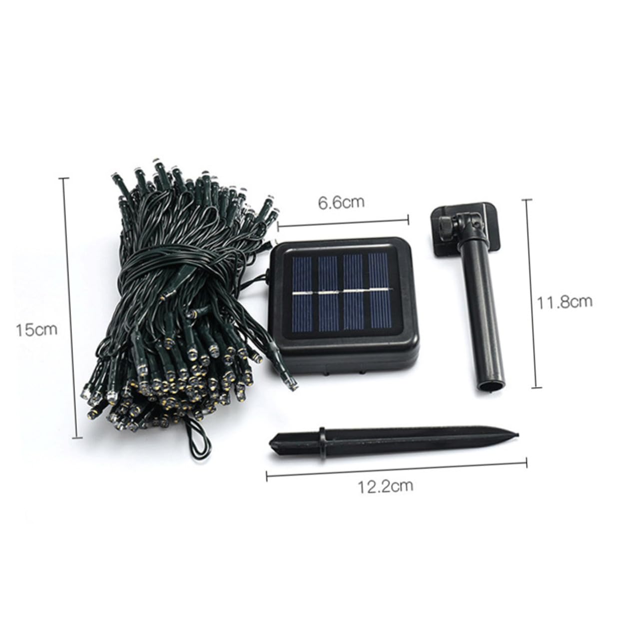 Toddmomy LED Solar Lichterkette 100 LED 10m Ip65 Weiß für Garten Terrasse mit Dunkel Automatik und Speicherchip 2 Satz
