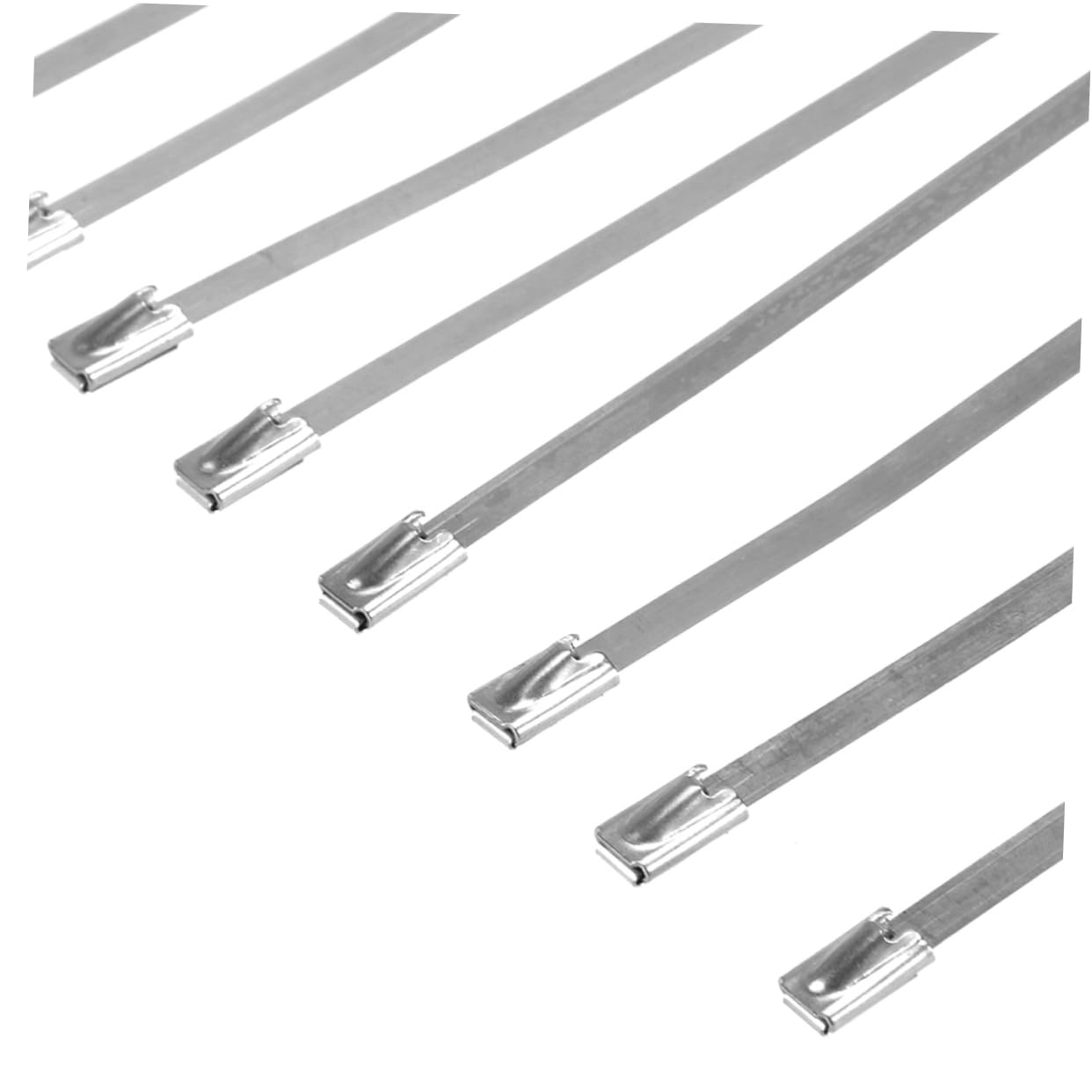 Collier de Serrage en Acier Inoxydable 200 Pièces Noir Autobloquant