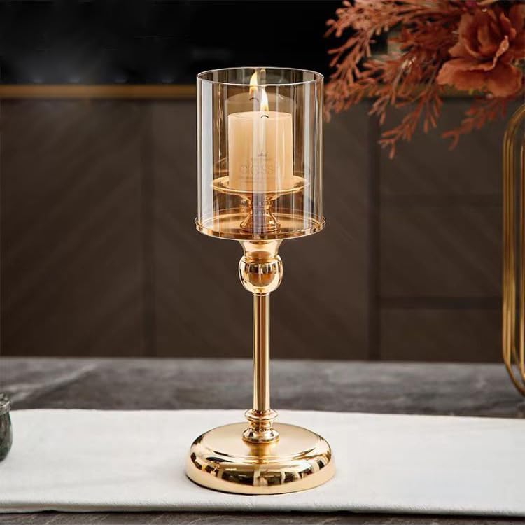 European Candle Candelabra Modern Metal Candelabra Stand Elegant Candle Holder for Wedding Dinner Centerpiece(A-3PCS)