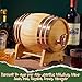 Geetery 2 Pack 2 Liter Wood Barrel with Stand Wooden Whiskey Barrel Vintage Beer Tequila Rum Whiskey Dispenser Wine Making Barrels for Home Table Display Decoration Entertaining (2 Liters)