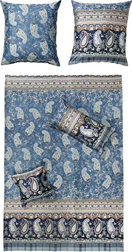 Preisvergleich Produktbild Bassetti ANACAPRI Bettwäsche, Satin, blau, 155X220