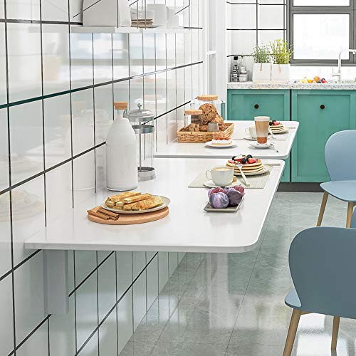 Table murale à abattant peu encombrante avec mécanisme rabattable