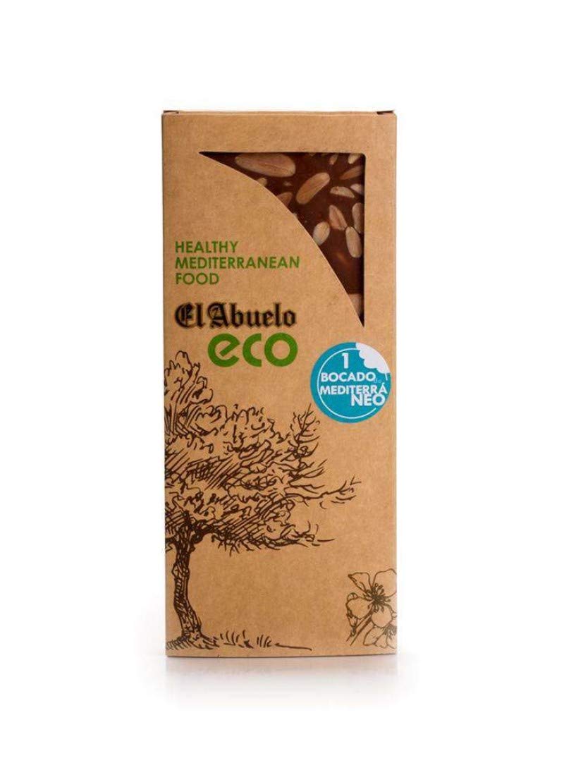 Lote de 4 x Turrón chocolate con almendras ECO El Abuelo, 200 g