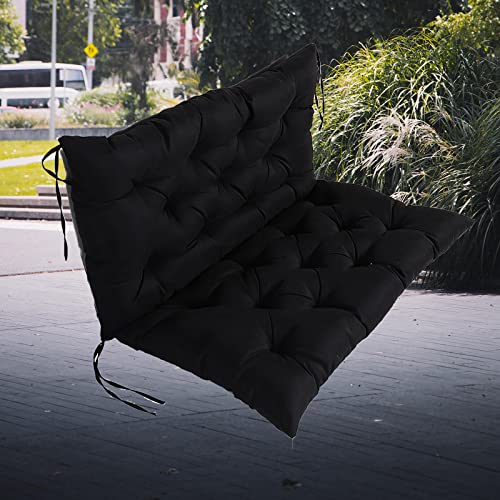 Coussin de balancelle imperméable noir pour rénover l'assise du jardin