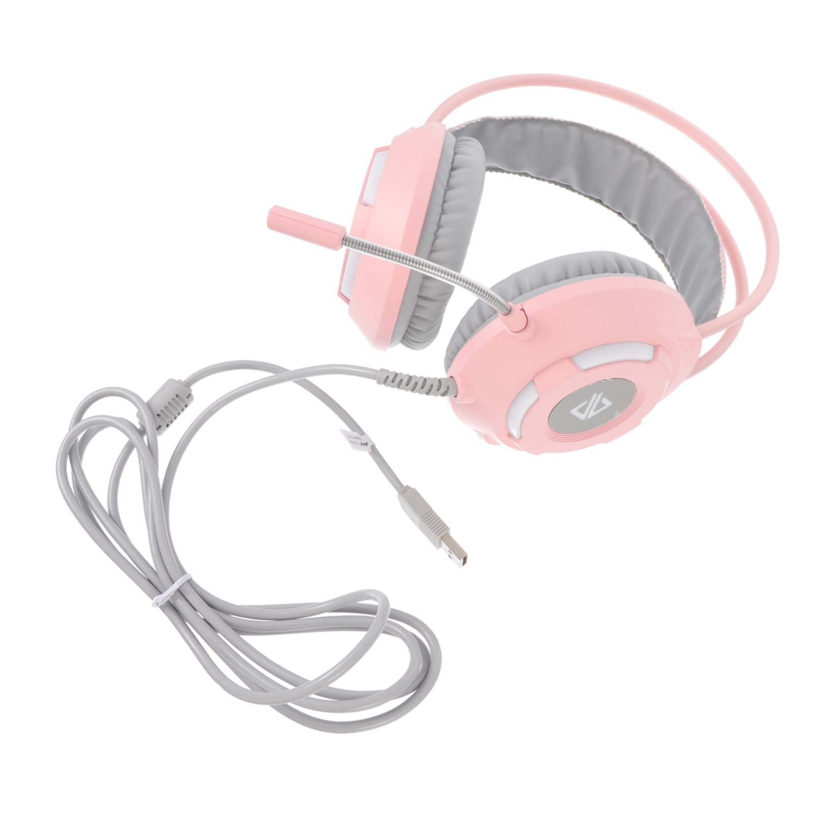 Hemobllo Casque de Jeu pour Ordinateur 3, 5mm Microphone Rose