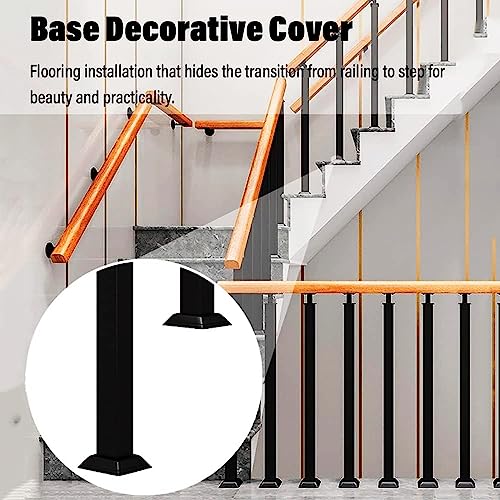 Balustres d'escalier noirs en métal de 95cm avec support 270° - 8