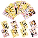 Autocollants de camion de fête : avec un design sur le thème du camion, ces autocollants peuvent faire différents objets d'artisanat pour décorer la maison ou le mur, autocollants de camion pour