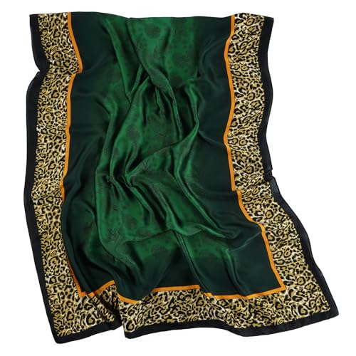 GERINLY Scarves - Animal Print Silk Feel Shawl Wraps Fashion Zebra Pattern Scarf for Women4