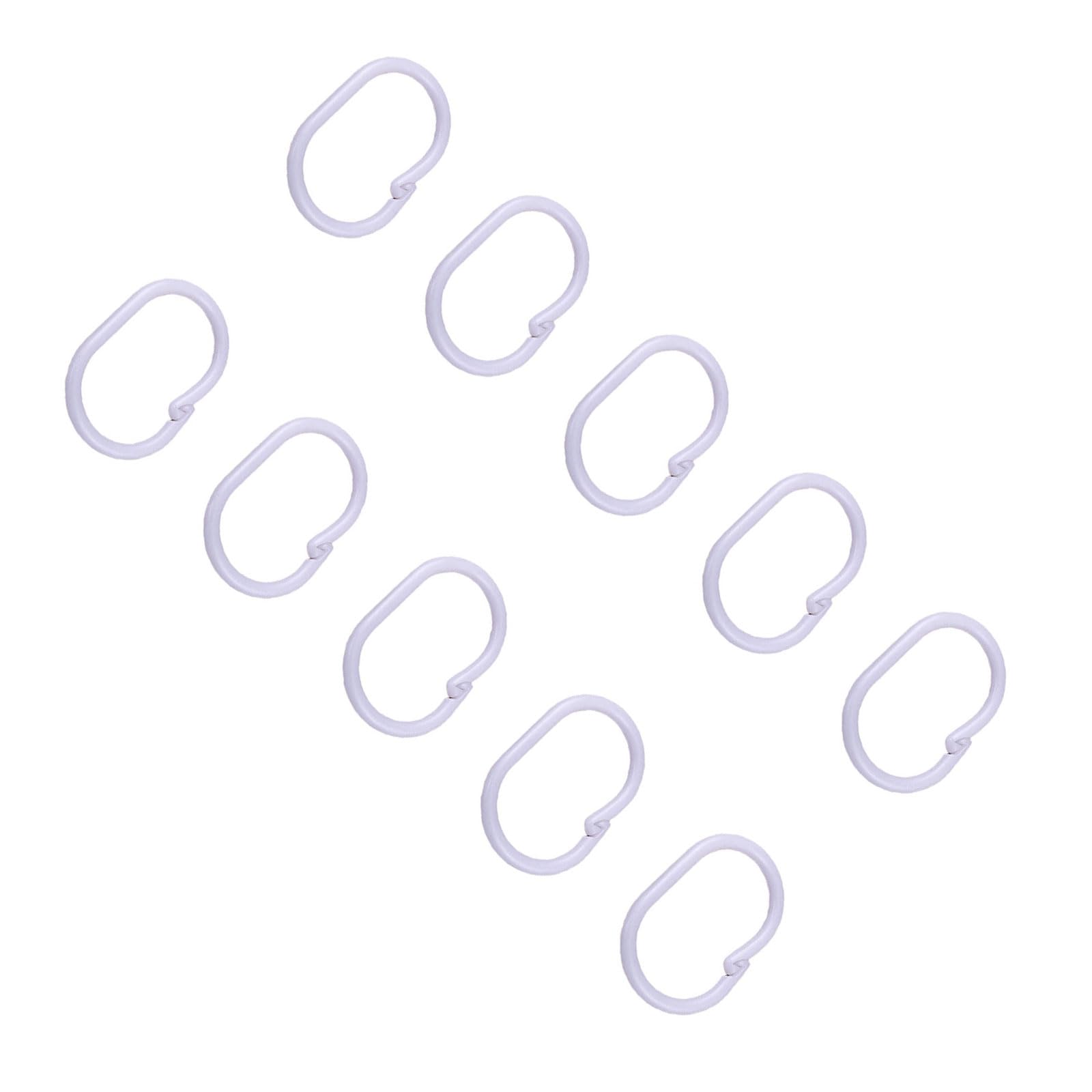 Xjdzineq 100pcs Multipurpose Curtain Rings Waterproof Bathroom Accessories Storage Hook for Kitchen Garden Shower Hooks