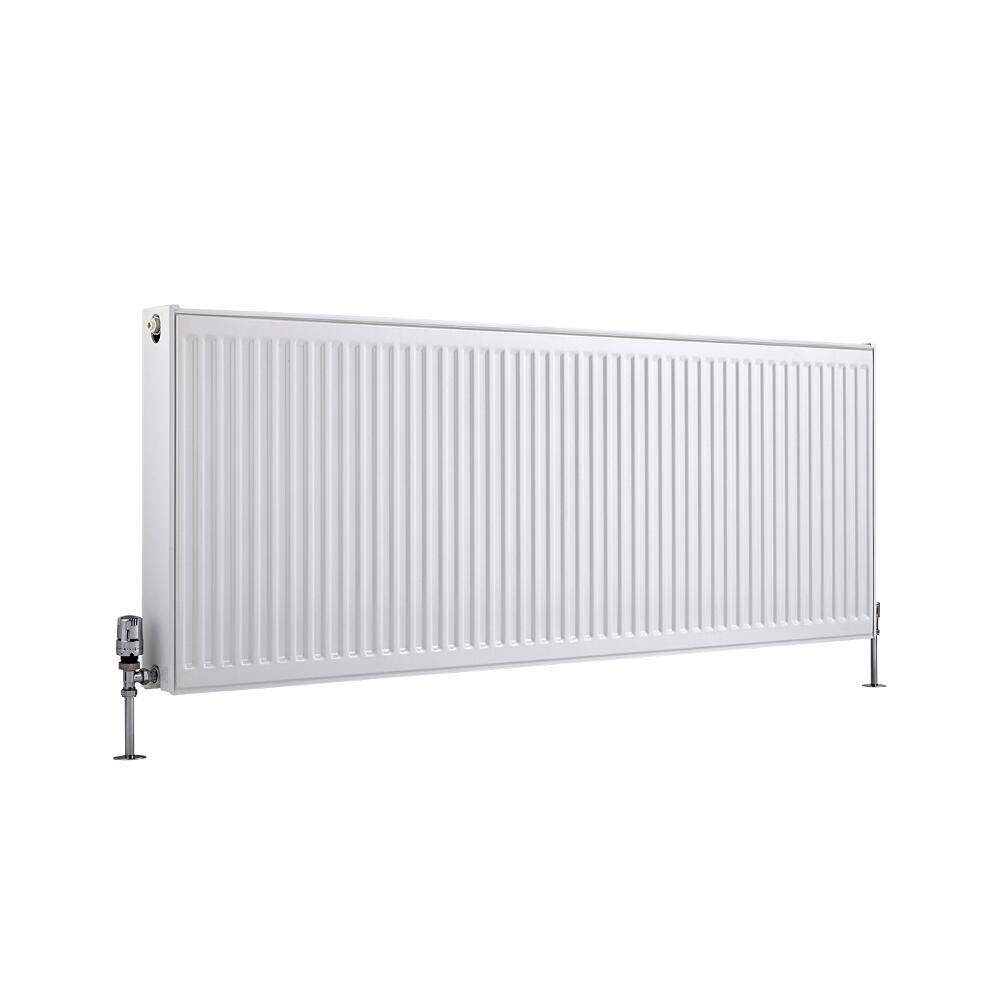 Milano White Compact Type 22 Horizontal Double Panel Convector Radiator - 600Mm X 1600Mm