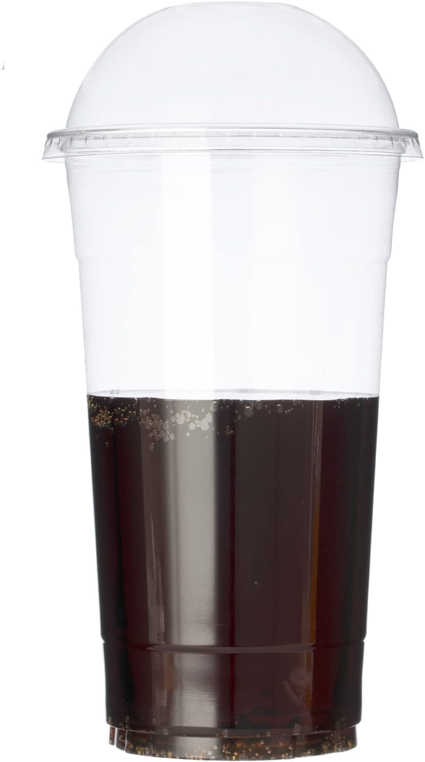 Buy 50sets] 32 oz Plastic Cups with Lids Disposable,Clear PET Plastic