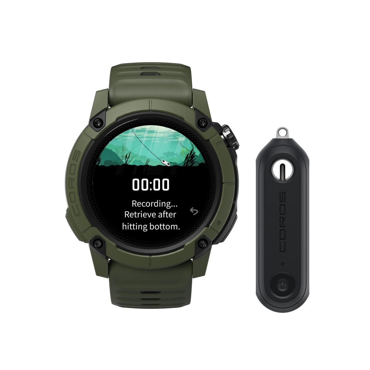 COROS HYDROP Sondeur de pêche - Capteur léger et lançable | Mesure profondeur, température, luminosité et couleur de l'eau, Compatible COROS NOMAD et VERTIX 2S